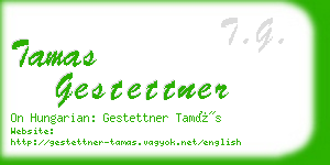 tamas gestettner business card